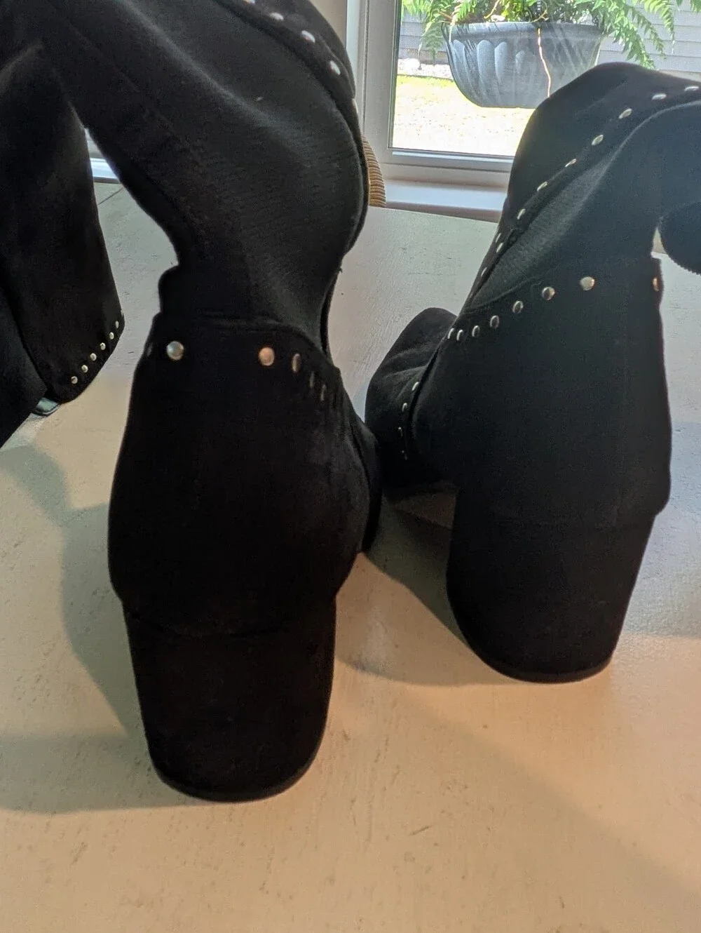 Over-the-Knee Studded Block Heel Boots - Picture 13 of 17